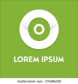 Abstract vector round logo design template. Can be used in eco, medicine, media, music production, apps, it etc. 