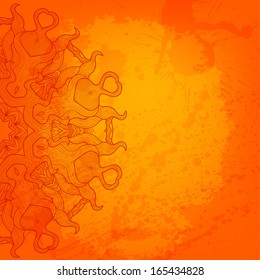 Abstract vector round ornament background for Your design