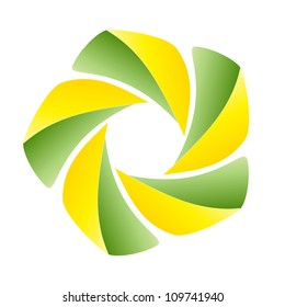 Abstract vector round spiral sign