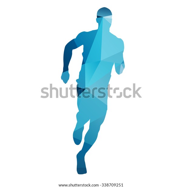 Abstract Vector Runner Geometric Silhouette Stock Vector (Royalty Free ...