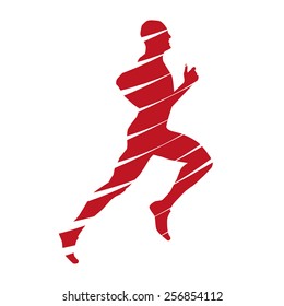 Abstract vector running man