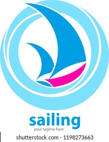 
Abstract vector, sailboat shape as an icon or symbol of a company or a product.