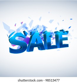 Abstract vector sale text