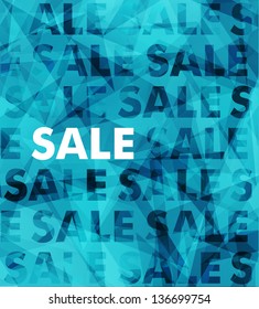Abstract vector sale typography background