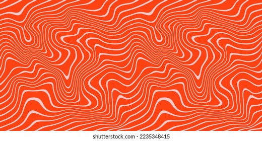 Abstract Vector Salmon Meat Texture. Decorative Seamless Pattern for Sushi Shop. Seafood Illustration. Fish Fillet Background.