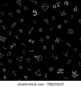 abstract vector school doodles seamless pattern