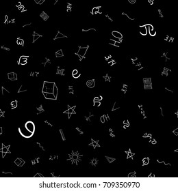 abstract vector school doodles seamless pattern