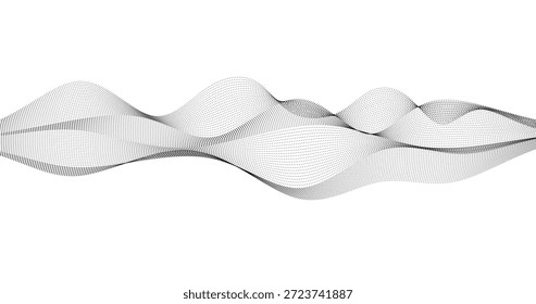 Abstrakter Vektor Wissenschaftlicher Hintergrund mit Gitter Analoge Teilchen Wellen Gitter