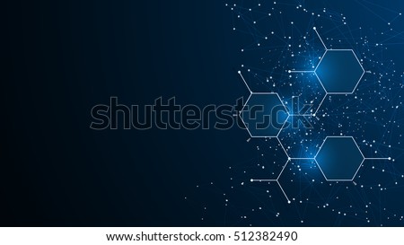 abstract vector science concept background polygonal geometric design pattern
