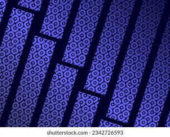 Abstract Vector, science, futuristic, energy technology concept. Digital image of light rays, stripes with blue light, speed and dark blue background.