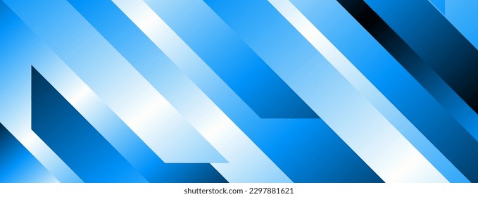 Abstract Vector, science, futuristic, technology concept. blue background, speed stripes