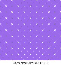 Abstract vector seamless background. Hearts, dots and stars.