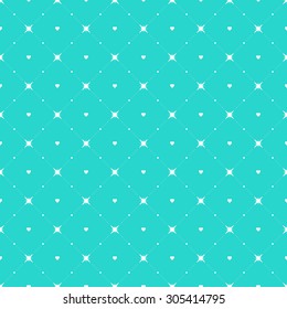 Abstract vector seamless background. Hearts, dots and stars.