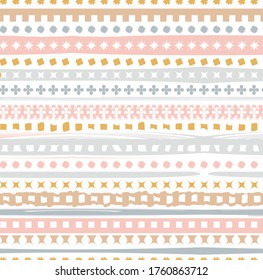 Abstract vector seamless background with minimalist grunge pattern, spot, lines, stars, rays. Gentle colors.