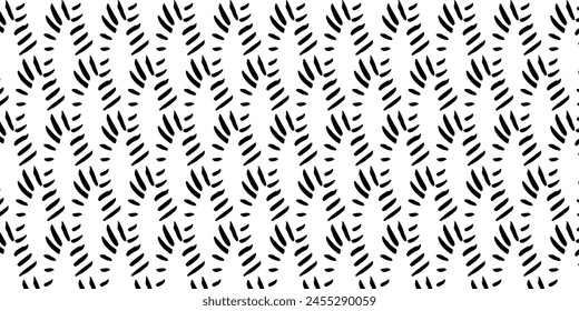 Abstract vector seamless background Monochrome wave pattern.. Black white wallpaper.