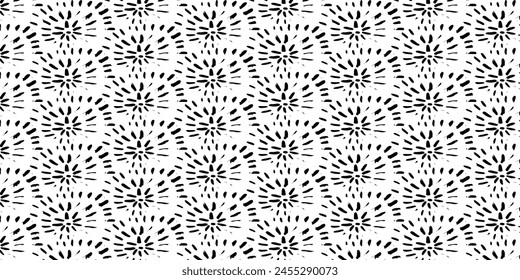 Abstract vector seamless background Monochrome wave pattern.. Black white wallpaper.