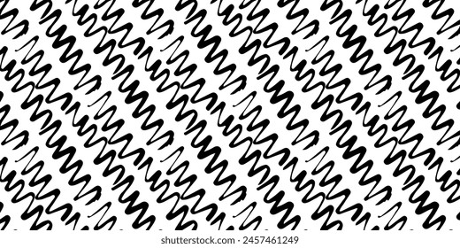 Abstractas Vector de fondo sin fisuras Monocromo patrón de onda.. Fondo de pantalla blanco y negro.