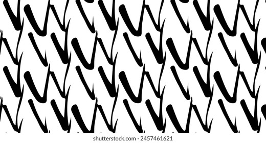 Abstract vector seamless background Monochrome wave pattern.. Black white wallpaper.