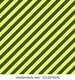 Abstrakte Vektorgrafik, nahtlose, große grüne Linie und kleine, gelbe goldene rechte diagonale, parallele Streifen Linie Muster Design Hintergrund