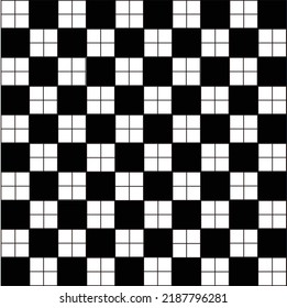 Abstract Vector Seamless black  plaid Checkered Squares Pattern grid