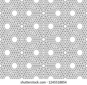 Patrón geométrico blanco y negro sin fisuras del vector abstracto  