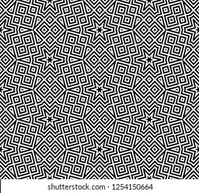 Patrón geométrico blanco y negro sin fisuras del vector abstracto  