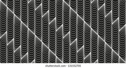 Abstract vector seamless black and white pattern with diagonal and vertical structure