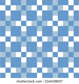 Abstract Vector Seamless blue Checkered Squares Patternข