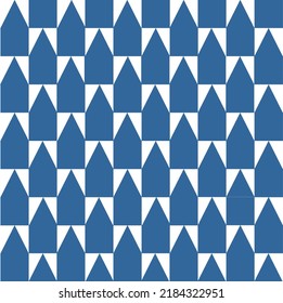 Abstract Vector Seamless blue  plaid Checkered Squares triangle Pattern