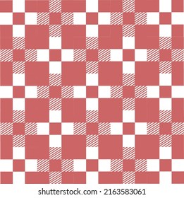 Abstract Vector Seamless brown red Checkered Squares Pattern