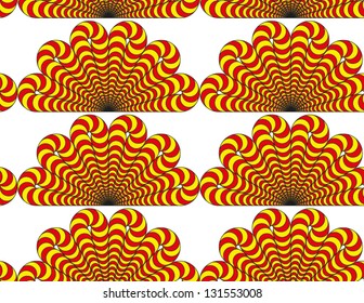 Abstract vector seamless bush-like pattern