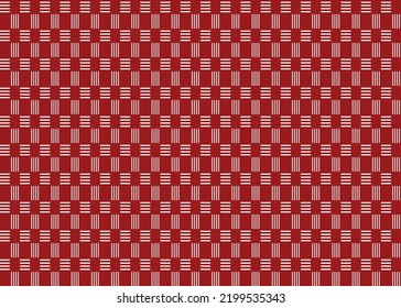 Abstract Vector Seamless Checkered Square and trellis geometric, chevron Pattern red