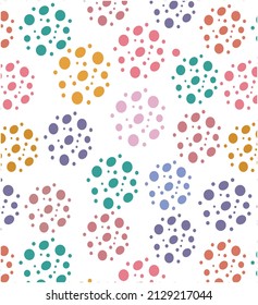Abstract vector seamless circle background.circles dots and ornament abstract background.Creative pattern, wallpaper. 