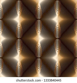Abstract vector seamless color op art pattern. Moire graphic ornament. EPS10.