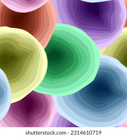 Abstract vector seamless color pattern. Gradient spot, blob, oval, geode, slice, layered texture. For print, design, fabric, wallpaper, paper, etc.