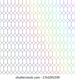 Abstract Vector Seamless Colorful Geometry Pattern On White Background