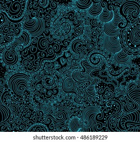 Abstract vector seamless colorful texture, aquamarine colors