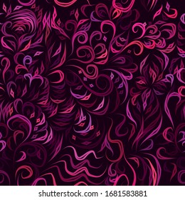 abstract vector seamless curl pattern