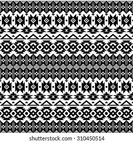 abstract Vector seamless ethnic pattern, Aztec background. Textile print with navajo tribal ornament. 