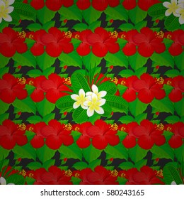 Abstract vector seamless floral design. Varicolored seamless pattern on a gray background. Floral pattern for textile print, bed linen, jacket, package design, fabric and fashion concepts.