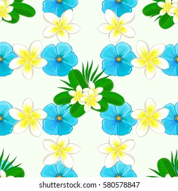 Abstract vector seamless floral design. Varicolored seamless pattern on a beige background. Floral pattern for textile print, bed linen, jacket, package design, fabric and fashion concepts.