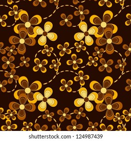 abstract vector seamless floral pattern
