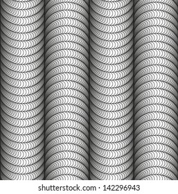 Abstract vector seamless gray pattern with rounded figures