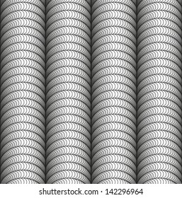 Abstract vector seamless gray pattern with cable-like figures