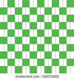 Abstract Vector Seamless green plaid Checkered Squares Pattern grid