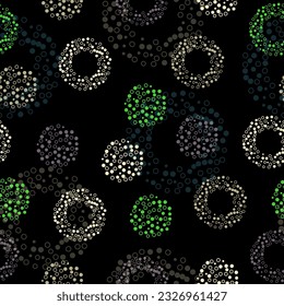 abstract vector seamless greyscale monochrome pattern with dots and circles of different sizes. modern abstract background for notebooks, applications, posters, magazines and any graphic design use.