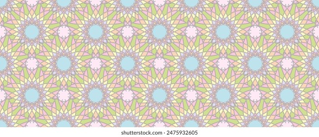 Abstract vector seamless mandala background. Texture in oriental style for design, print, scrapbooking, textiles, packaging, wallpaper