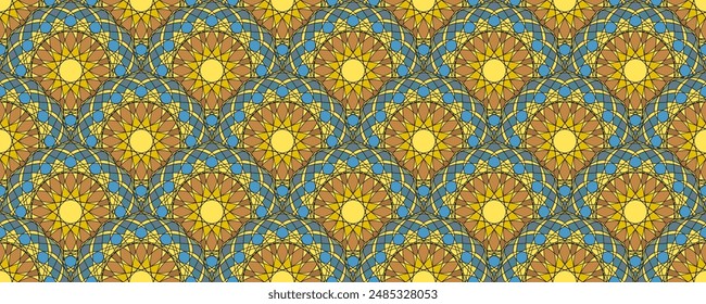 Abstract vector seamless mandala background. Texture in oriental style for design, print, scrapbooking, textiles, packaging, wallpaper