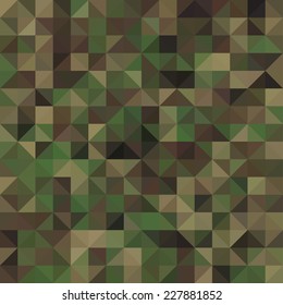 Abstract Vector Seamless Military Camouflage Background Made of Geometric Triangles Shapes