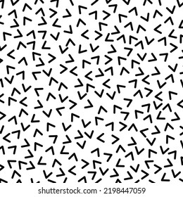 Abstract vector seamless minimal geometric pattern, background with chaotic shapes and lines, hand drawn doodle